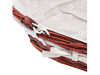 ポータブルアウトドアピクニックバスケット ラタンスーツケースバスケット 6ウィッカーセット