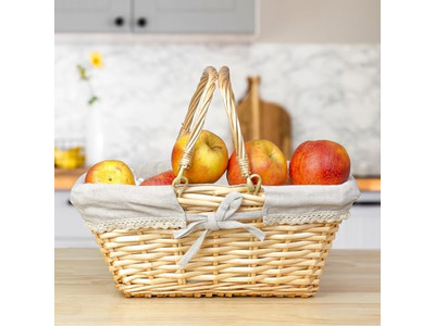 バルク購入ピクニックバスケット 最新ハンドバスケット バンブスアウトドア折りたたみ断熱