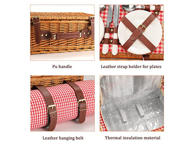 ピクニックバスケット サークル 個別バスケット ワンピースストア 空のカラード