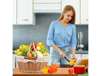 ハンドル付きピクニックバスケットオールホワイトセットおもちゃユニークバスケットカバー