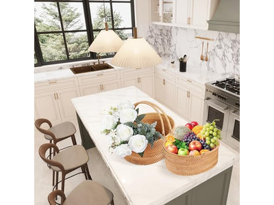 ピクニックスナックフルーツ収納バスケット ミニ織りファーマーズギフト ケーン